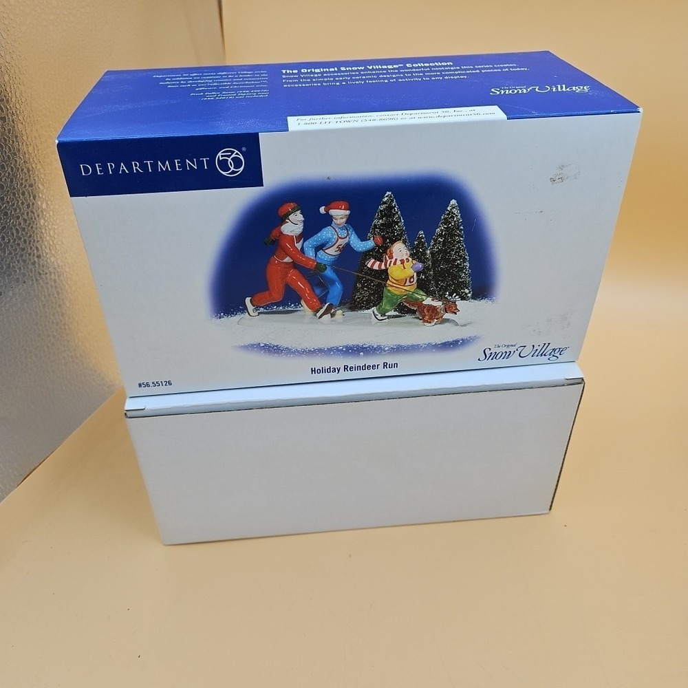 Department 56 Holiday Reindeer Run 55126 Snow Village Department 56 Retired NEW - Picture 5 of 7